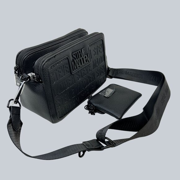 Steve Madden Crossbody Bag Detachable Coin Pouch & Adjustable Strap - Picture 4 of 10